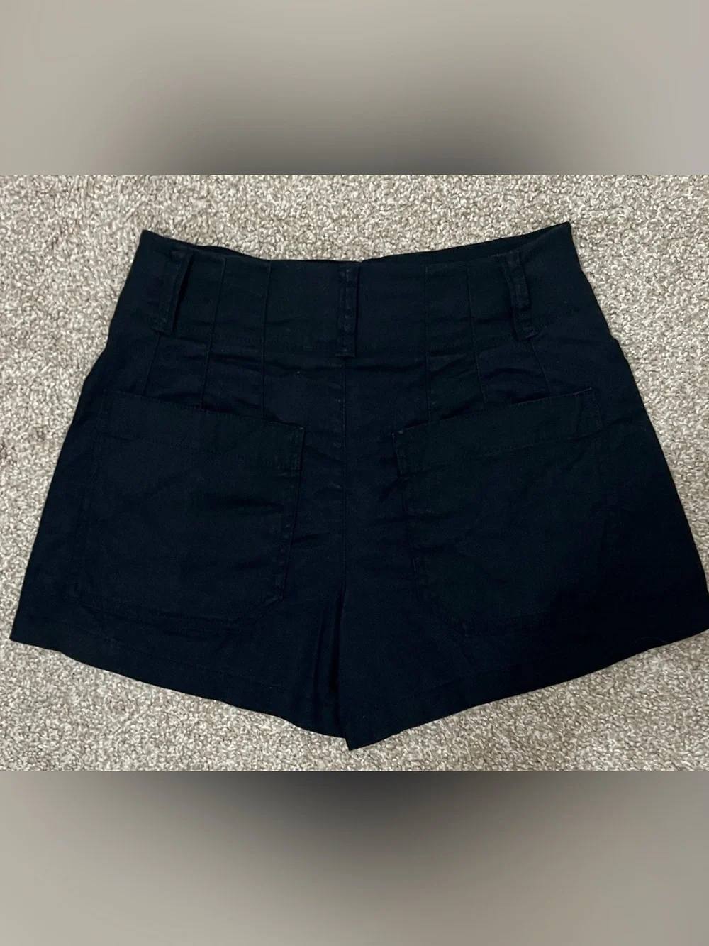 Anthropologie by Maeve The Linen Colette Short in Black Sz 25